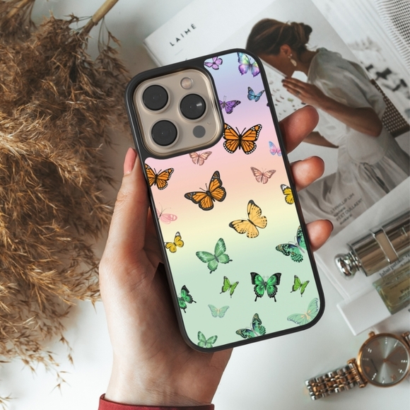 Butterfly Phone Case iPhone 16, 15 Pro, 14, Galaxy S25 S24FE, Pixel 8 Pro, 9 Pro - Picture 2 of 5